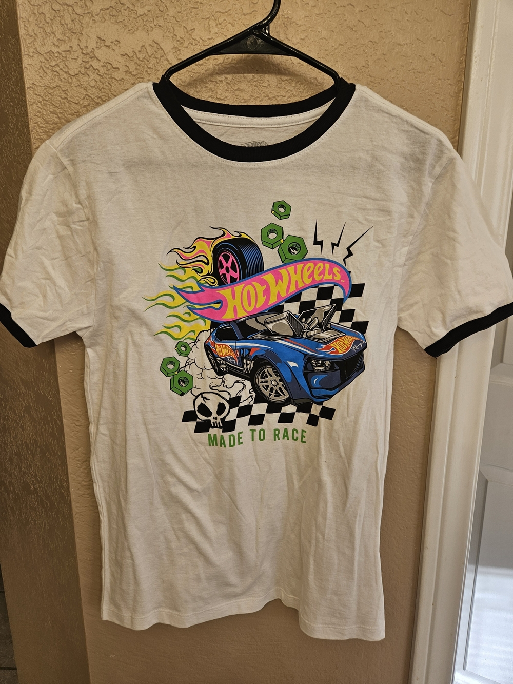 Hot Wheels Boys' White Short Sleeve Tee XL